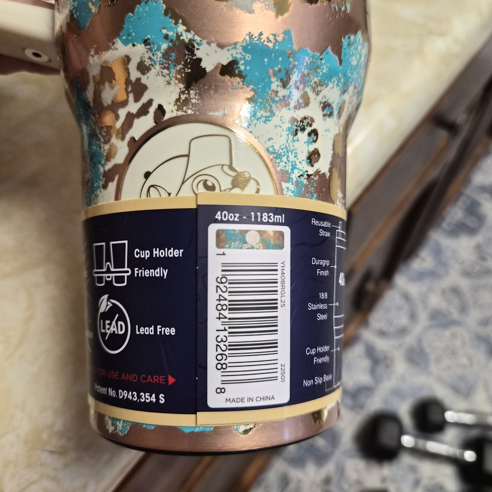 Yukon Outfitters Fit Forty 40oz Tumbler - Teal and Brown - Picture 5 of 6